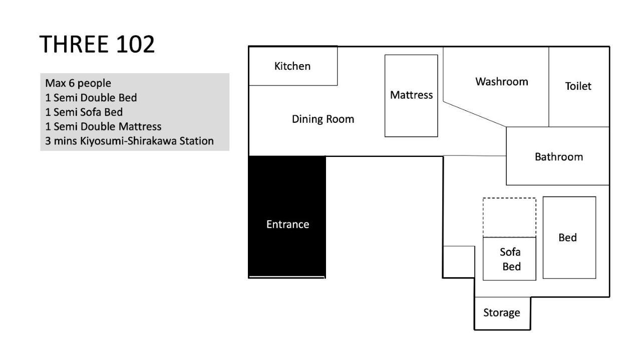 Ferienwohnung Three Tokyo 102 Exterior foto